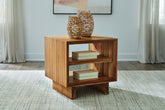 Leasing Furniture - Ashley Furniture - Dressonni End Table - Square End Table / Brown - T690-2