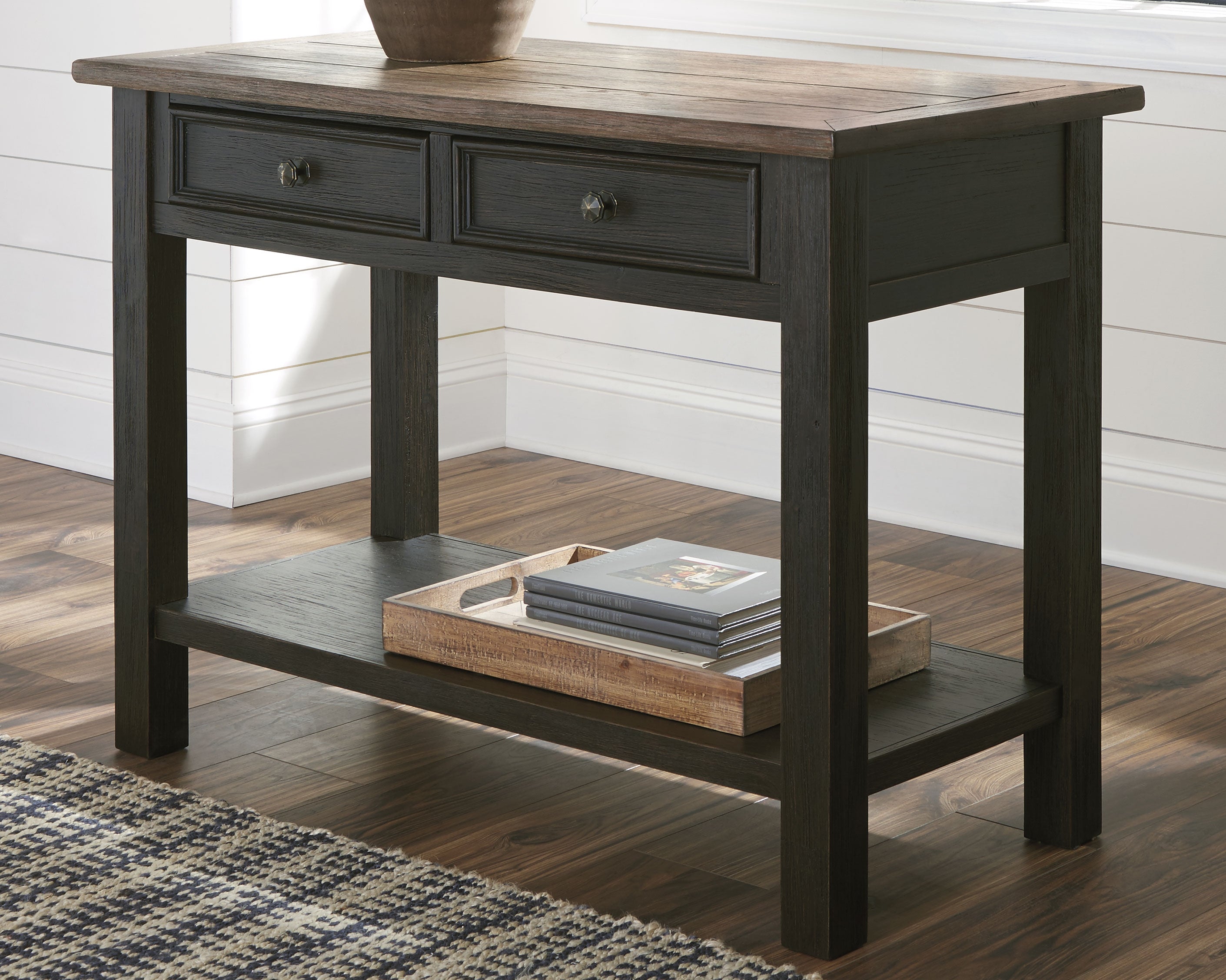 Leasing Furniture - Ashley Furniture - Tyler Creek Sofa/Console Table - Sofa Table / Grayish Brown/Black - T736-4
