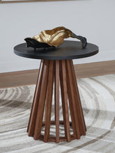 Leasing Furniture - Ashley Furniture - Kallari End Table - Round End Table / Warm Brown/Black - T737-6