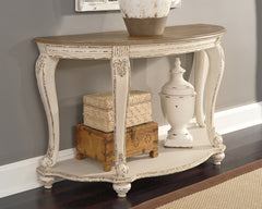 Leasing Furniture - Ashley Furniture - Realyn Sofa Table - Sofa Table / White/Brown - T743-4