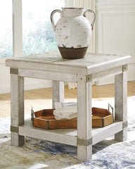 Leasing Furniture - Ashley Furniture - Carynhurst End Table - Rectangular End Table / Whitewash - T929-3
