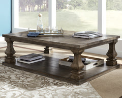 Leasing Furniture - Ashley Furniture - Johnelle Coffee Table - Rectangular Cocktail Table / Gray - T776-1