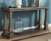 Leasing Furniture - Ashley Furniture - Johnelle Sofa Table - Sofa Table / Gray - T776-4