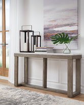 Leasing Furniture - Ashley Furniture - Loyaska Sofa Table - Sofa Table / Brown/Ivory - T789-4