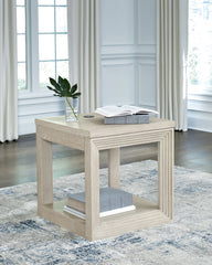 Leasing Furniture - Ashley Furniture - Marxhart End Table - Square End Table / Bisque - T791-2