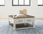 Leasing Furniture - Ashley Furniture - Darborn Lift-Top Coffee Table - Lift Top Cocktail Table / Gray/Brown - T796-00