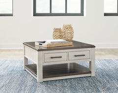 Leasing Furniture - Ashley Furniture - Darborn Lift-Top Coffee Table - Lift Top Cocktail Table / Gray/Brown - T796-00