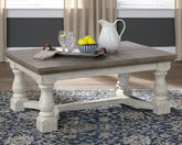 Leasing Furniture - Ashley Furniture - Havalance Coffee Table - Rectangular Cocktail Table / Gray/White - T814-1