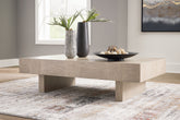 Leasing Furniture - Ashley Furniture - Jorlaina Coffee Table - Square Cocktail Table / Light Grayish Brown - T622-8