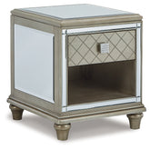 Leasing Furniture - Ashley Furniture - Chevanna End Table - Rectangular End Table / Platinum - T942-3