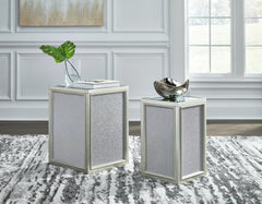 Leasing Furniture - Ashley Furniture - Traleena Nesting End Table (Set of 2) - Nesting End Tables (Set of 2) / Silver Finish - T957-16
