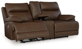 Leasing Furniture - Ashley Furniture - VonRyan Living Room - PWR REC Loveseat/CON/ADJ HDRST / Tobacco - U1040018