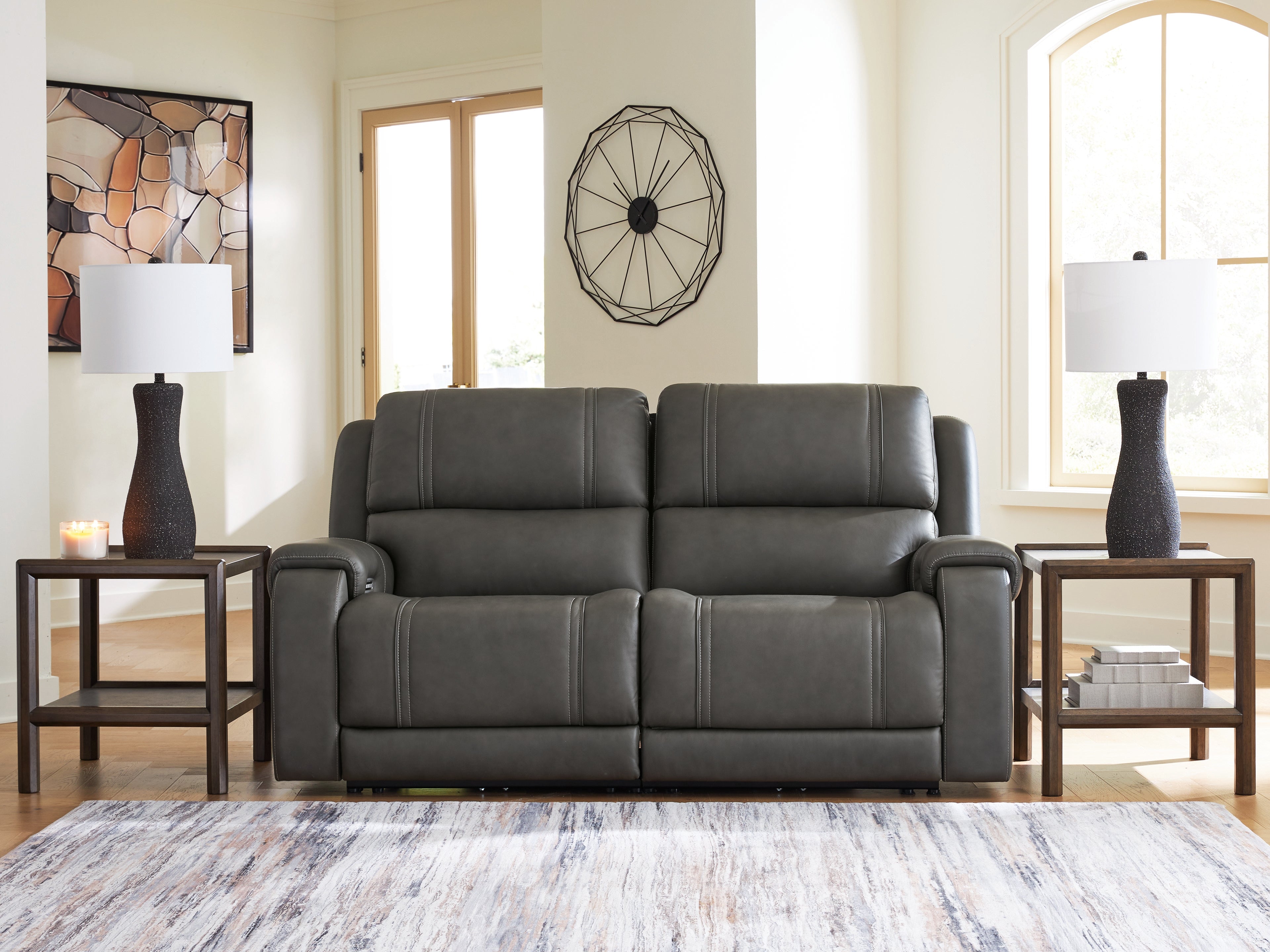 Leasing Furniture - Ashley Furniture - 5Z - Pittson Sectional - 2-Piece Power Reclining Sectional Loveseat - PCU12600S1