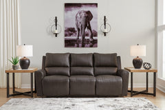 Leasing Furniture - Ashley Furniture - Boxmere Living Room - Reclining Power Sofa / Storm - U1310087