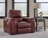 Leasing Furniture - Ashley Furniture - Alessandro Living Room - PWR REC Loveseat/CON/ADJ HDRST / Garnet - U2550118