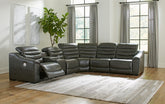 Leasing Furniture - Ashley Furniture - Center Line Sectional - 3-Piece Power Reclining Sectional Sofa / Dark Gray - U63404S5