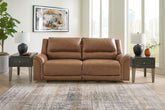 Leasing Furniture - Ashley Furniture - Trasimeno Living Room - 2 Seat PWR REC Sofa ADJ HDREST / Caramel - U8281547