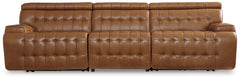 Leasing Furniture - Ashley Furniture - Temmpton Sectional - 3-Piece Power Reclining Sectional Sofa / Chocolate - U92708S3
