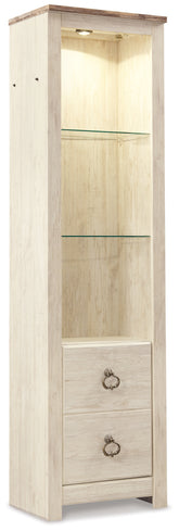 Leasing Furniture - Ashley Furniture - Willowton Entertainment Center - 4-Piece Entertainment Center / Whitewash - W267W3