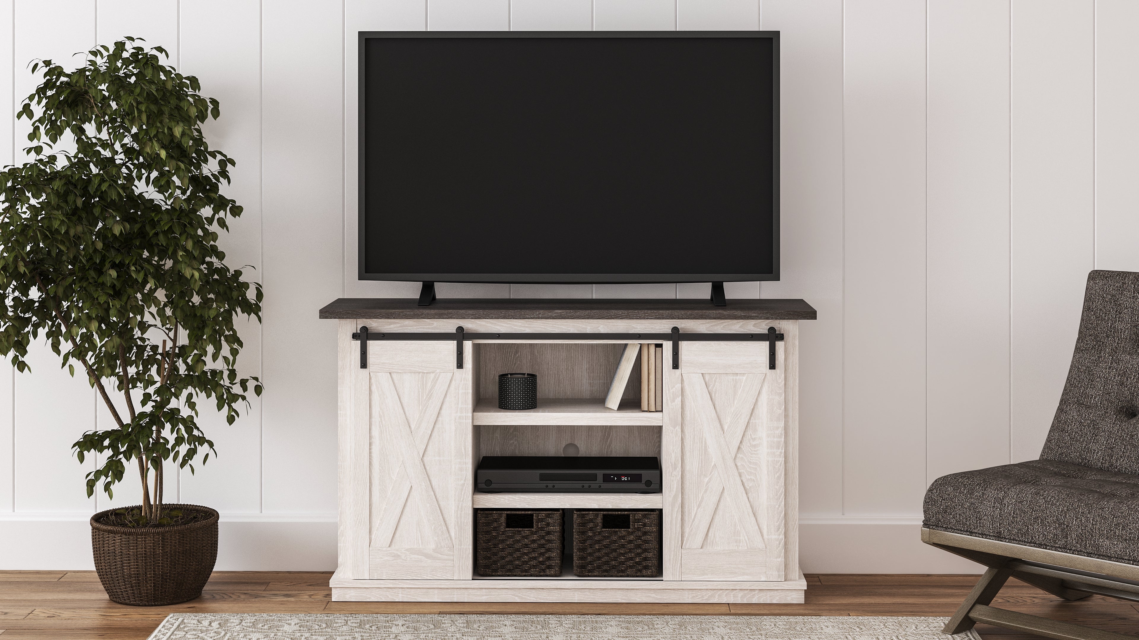 Leasing Furniture - Ashley Furniture - Dorrinson 54" TV Stand - 54" / Two-tone - W287-48