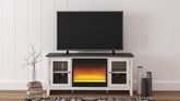 Leasing Furniture - Ashley Furniture - Dorrinson 60" TV Stand with Electric Fireplace - 60" TV Stand with Electric Fireplace / Two-tone - W287W2