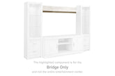 Leasing Furniture - Ashley Furniture - Bellaby Entertainment Center - Bridge / Whitewash - W331-27