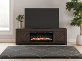 Leasing Furniture - Ashley Furniture - Cayboni 71" TV Stand with Electric Fireplace - 71" TV Stand with Electric Fireplace / Black - W3789W1