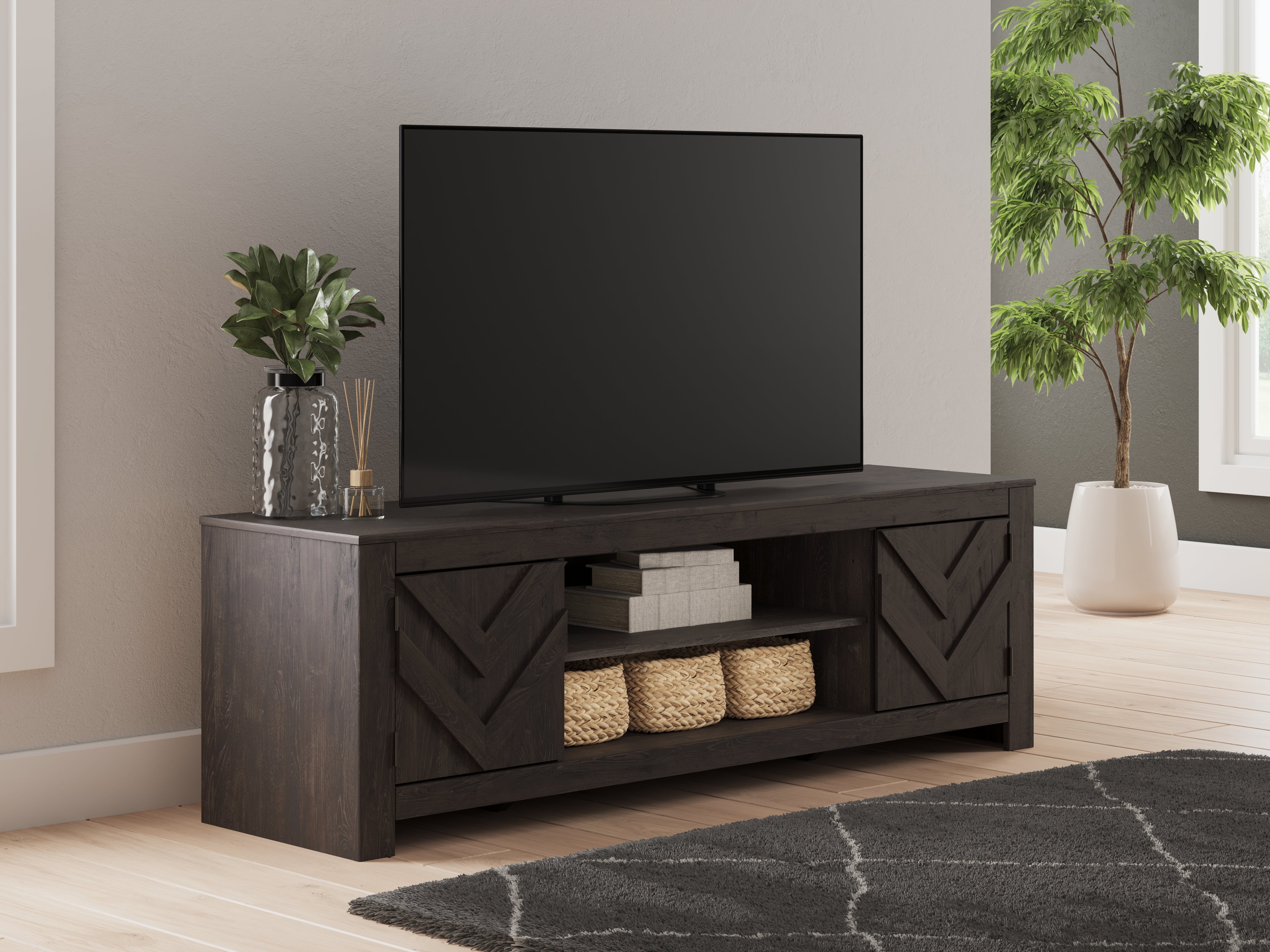 Leasing Furniture - Ashley Furniture - Cayboni TV Stand - 71" / Whitewash - W3788-68