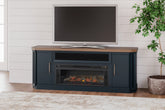 Leasing Furniture - Ashley Furniture - Landocken 83" TV Stand with Electric Fireplace - 83" TV Stand with Electric Fireplace / Two-tone - W402W1
