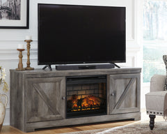 Leasing Furniture - Ashley Furniture - Wynnlow 63" TV Stand with Electric Fireplace - 63" TV Stand with Electric Fireplace / Gray - W440W9