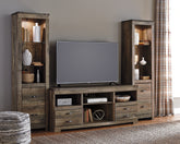 Leasing Furniture - Ashley Furniture - Trinell 3-Piece Entertainment Center - 3-Piece Entertainment Center / Brown - W446W18