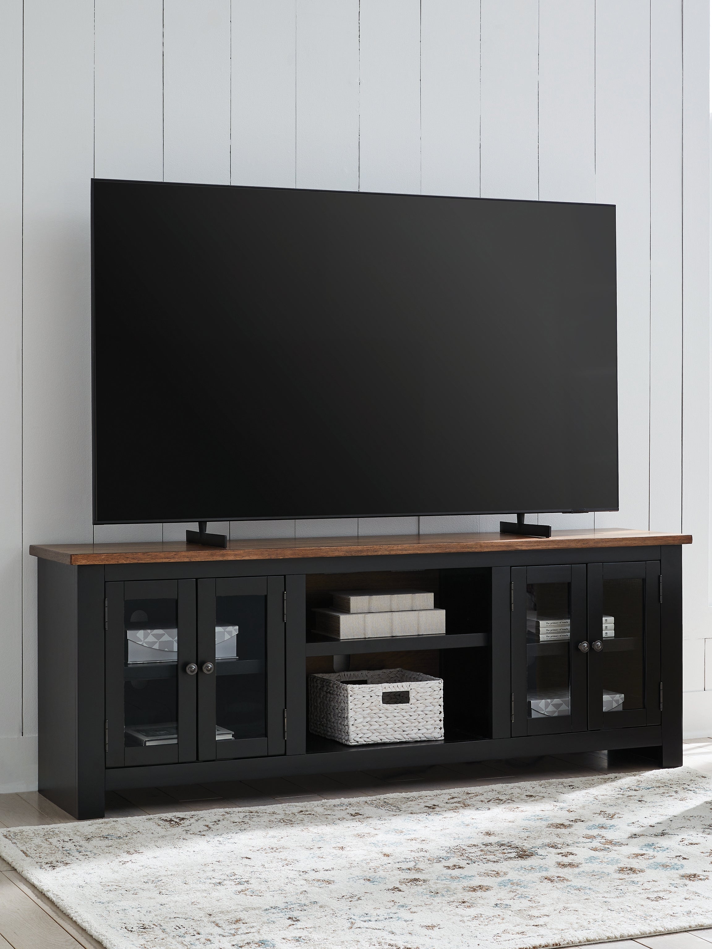 Leasing Furniture - Ashley Furniture - Wildenauer 76" TV Stand - 76" / Brown/Black - W664-68