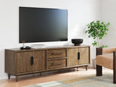 Leasing Furniture - Ashley Furniture - Roanhowe 85" TV Stand - 85" / Brown - W769-68