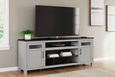Leasing Furniture - Ashley Furniture - Darborn 88" TV Stand - 88" / Gray/Brown - W796-68