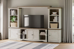 Leasing Furniture - Ashley Furniture - Havalance Entertainment Center - 4-Piece Entertainment Center / Two-tone - W814W1