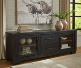 Leasing Furniture - Ashley Furniture - Galliden 80" TV Stand - 80" / Black - W841-168