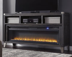 Leasing Furniture - Ashley Furniture - Todoe 65" TV Stand with Electric Fireplace - 65" TV Stand with Electric Fireplace / Gray - W901W1