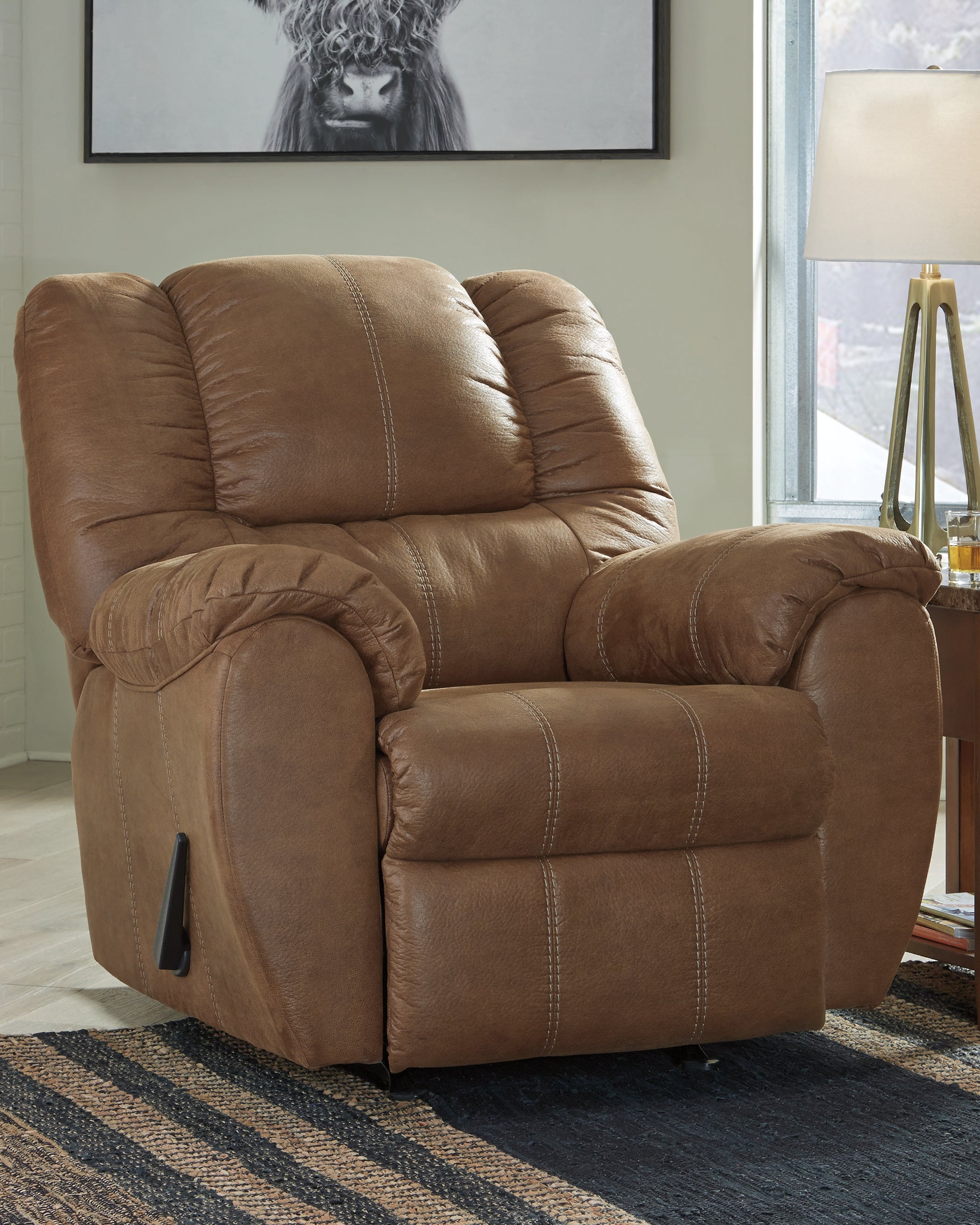 Leasing Furniture - Ashley Furniture - McGann Living Room - Rocker Recliner / Saddle - 1030225