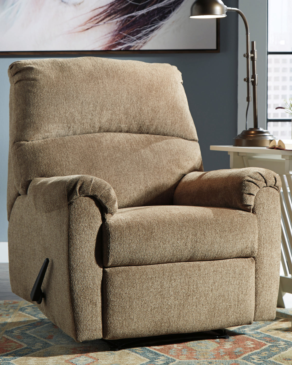 Leasing Furniture - Ashley Furniture - Nerviano Living Room - Zero Wall Recliner / Chocolate - 1080229