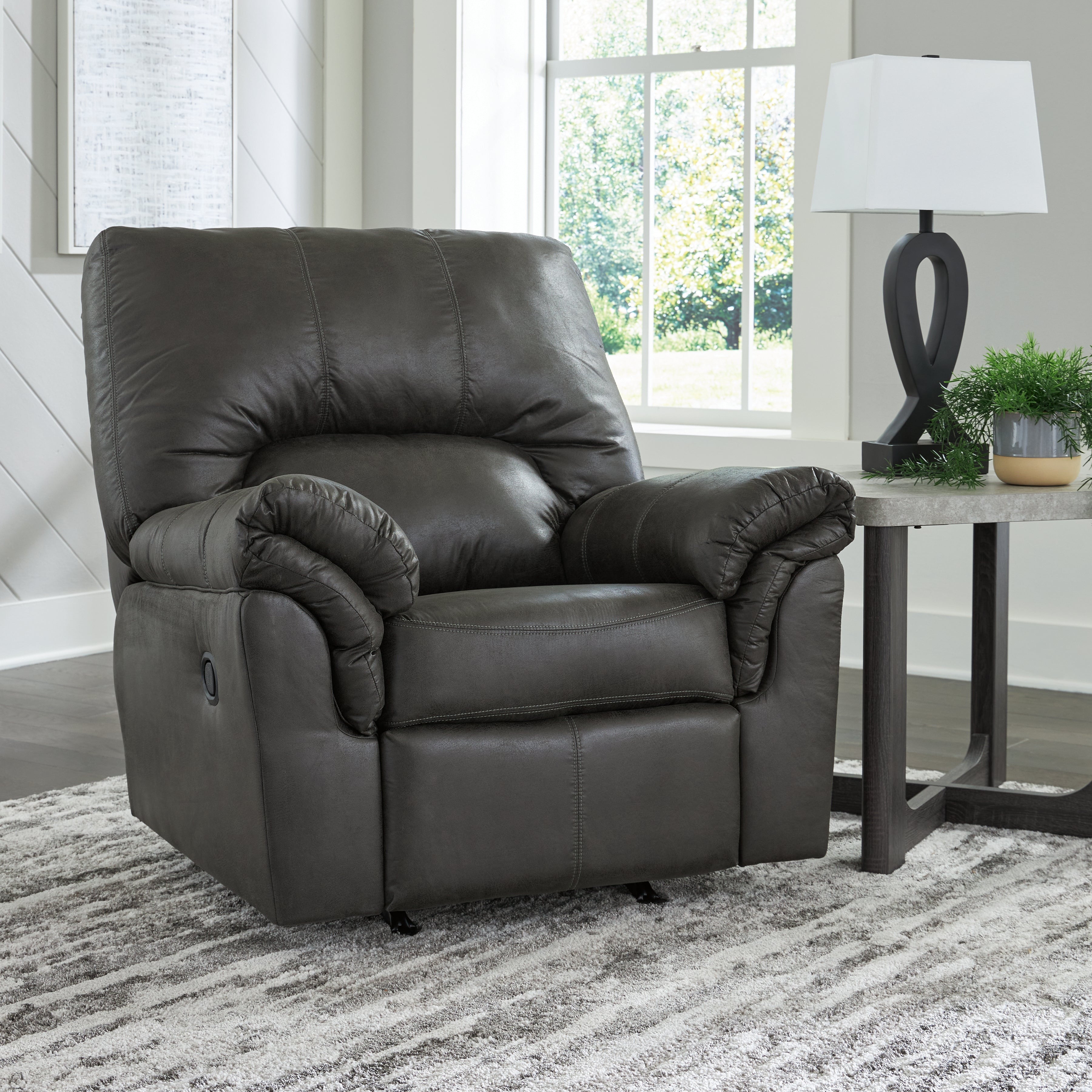 Leasing Furniture - Ashley Furniture - Bladen Living Room - Rocker Recliner / Slate - 1202125