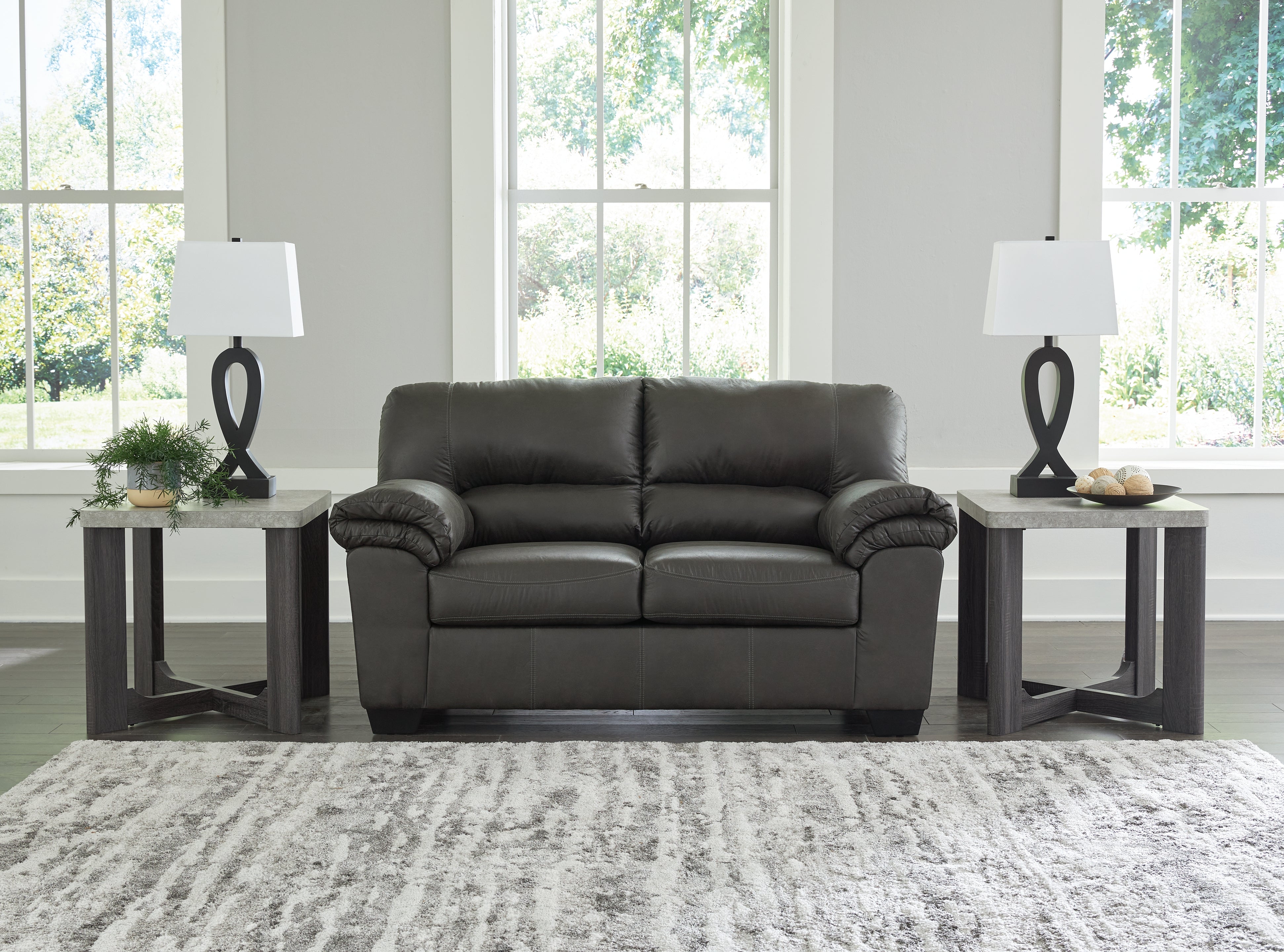 Leasing Furniture - Ashley Furniture - Bladen Living Room - Loveseat / Slate - 1202135