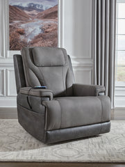 Leasing Furniture - Ashley Furniture - 4Z-Peaceful Pause Living Room - Power Lift Recliner / Sand - PC1210312
