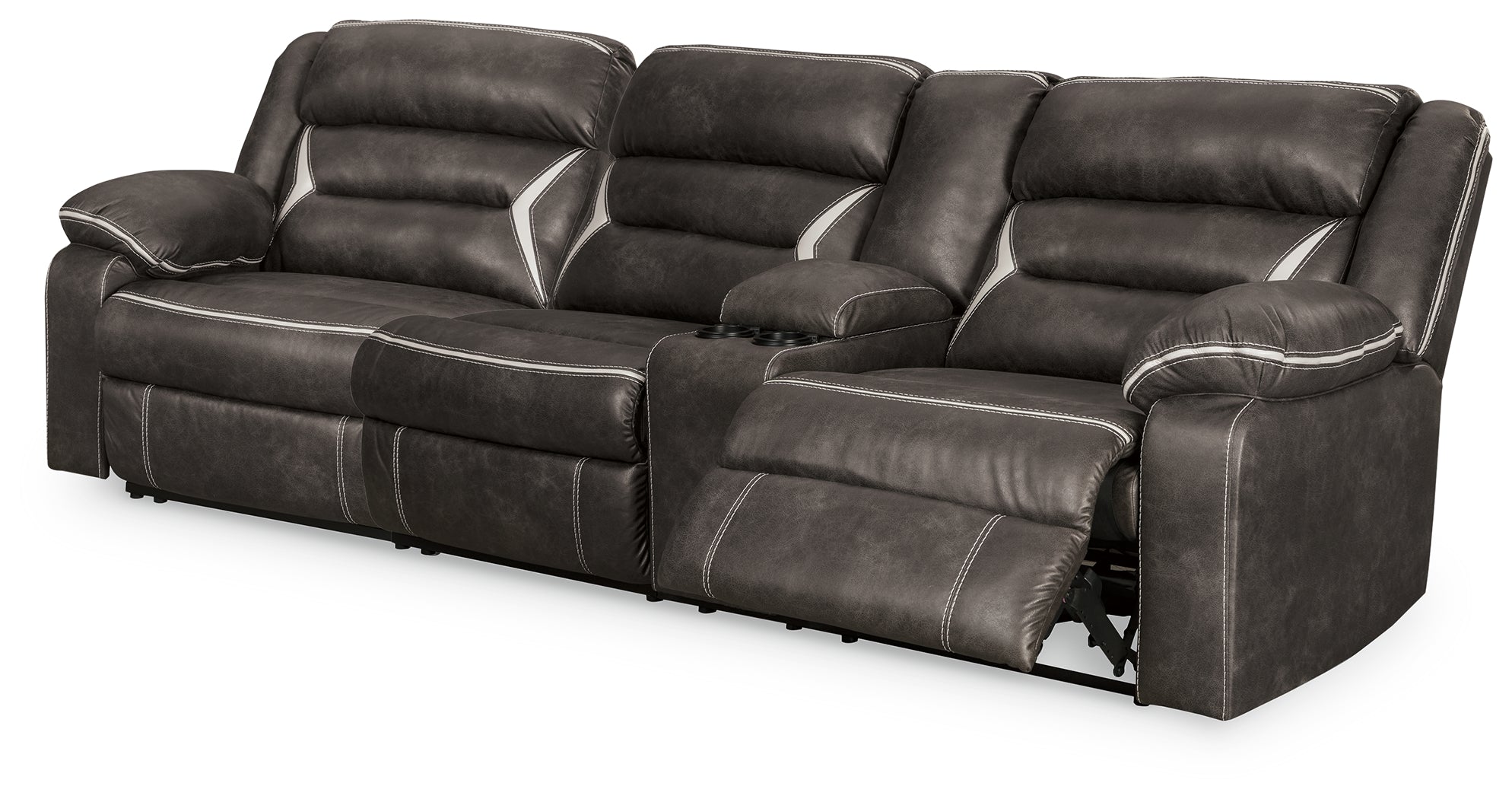 Leasing Furniture - Ashley Furniture - Kincord Sectional - 2-Piece Power Reclining Sectional Sofa / Midnight - 13104S1