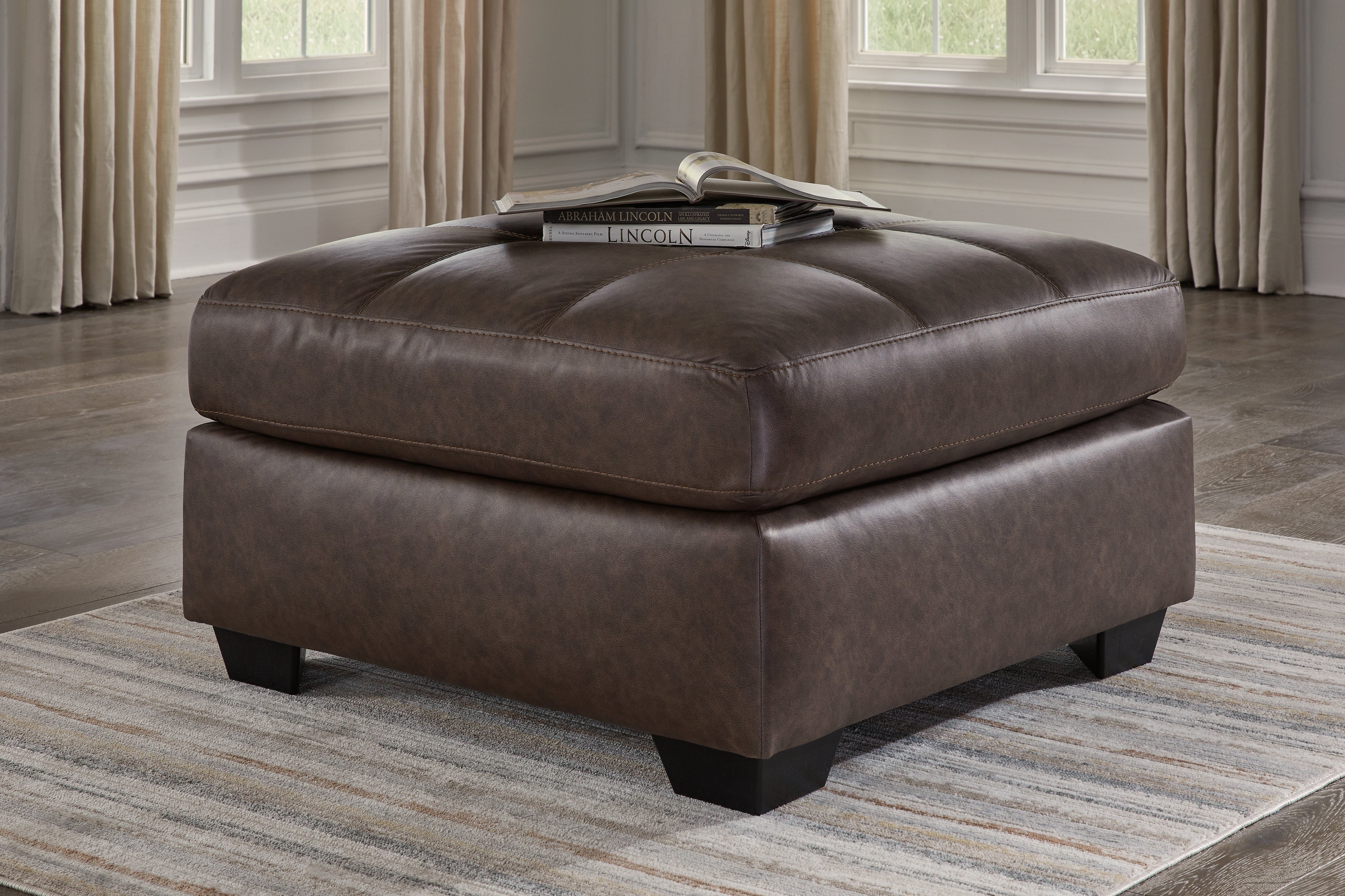 Leasing Furniture - Ashley Furniture - Barlin Mills Living Room - Oversized Accent Ottoman / Umber - 1700308