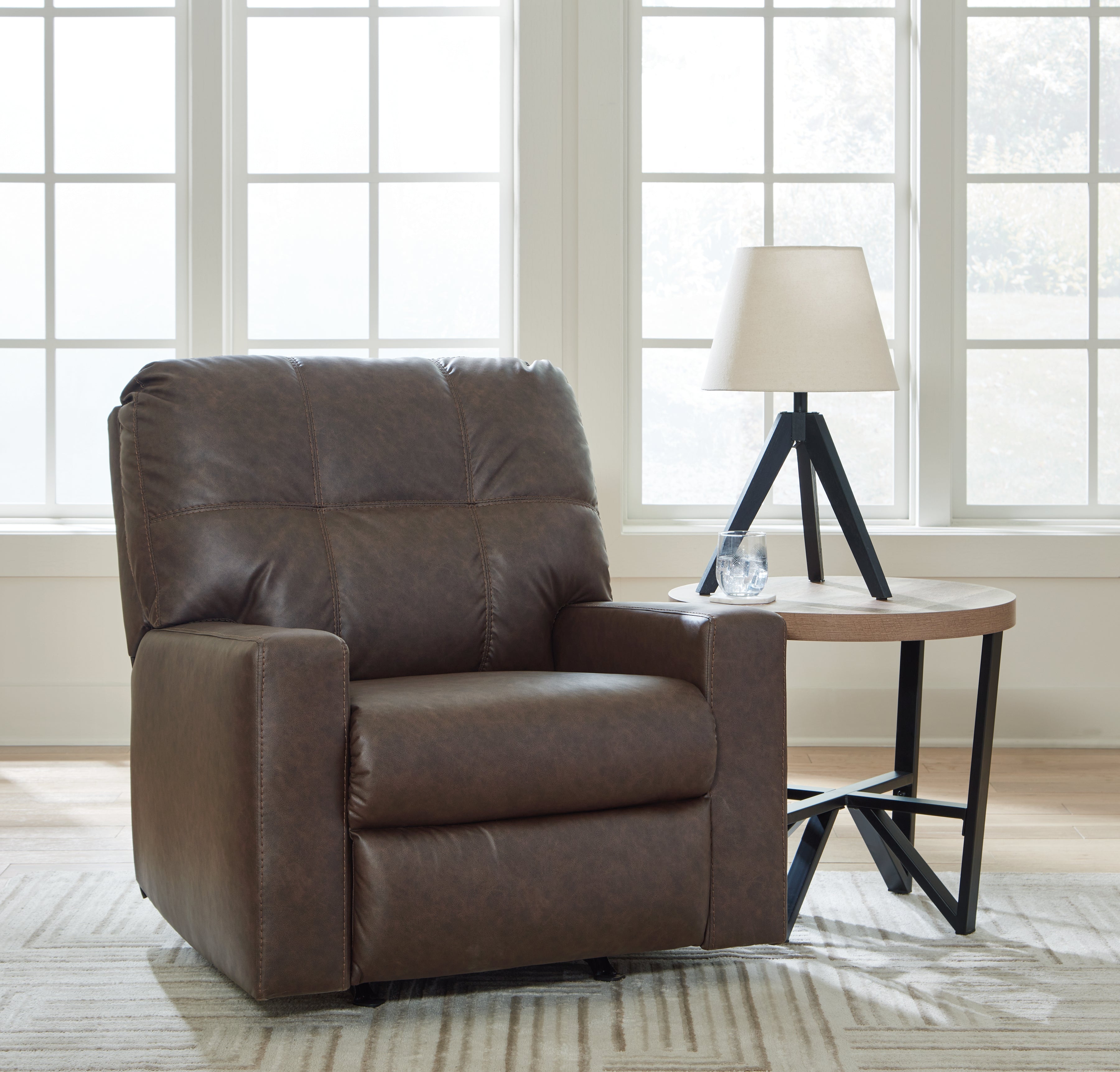 Leasing Furniture - Ashley Furniture - Barlin Mills Living Room - Rocker Recliner / Umber - 1700325