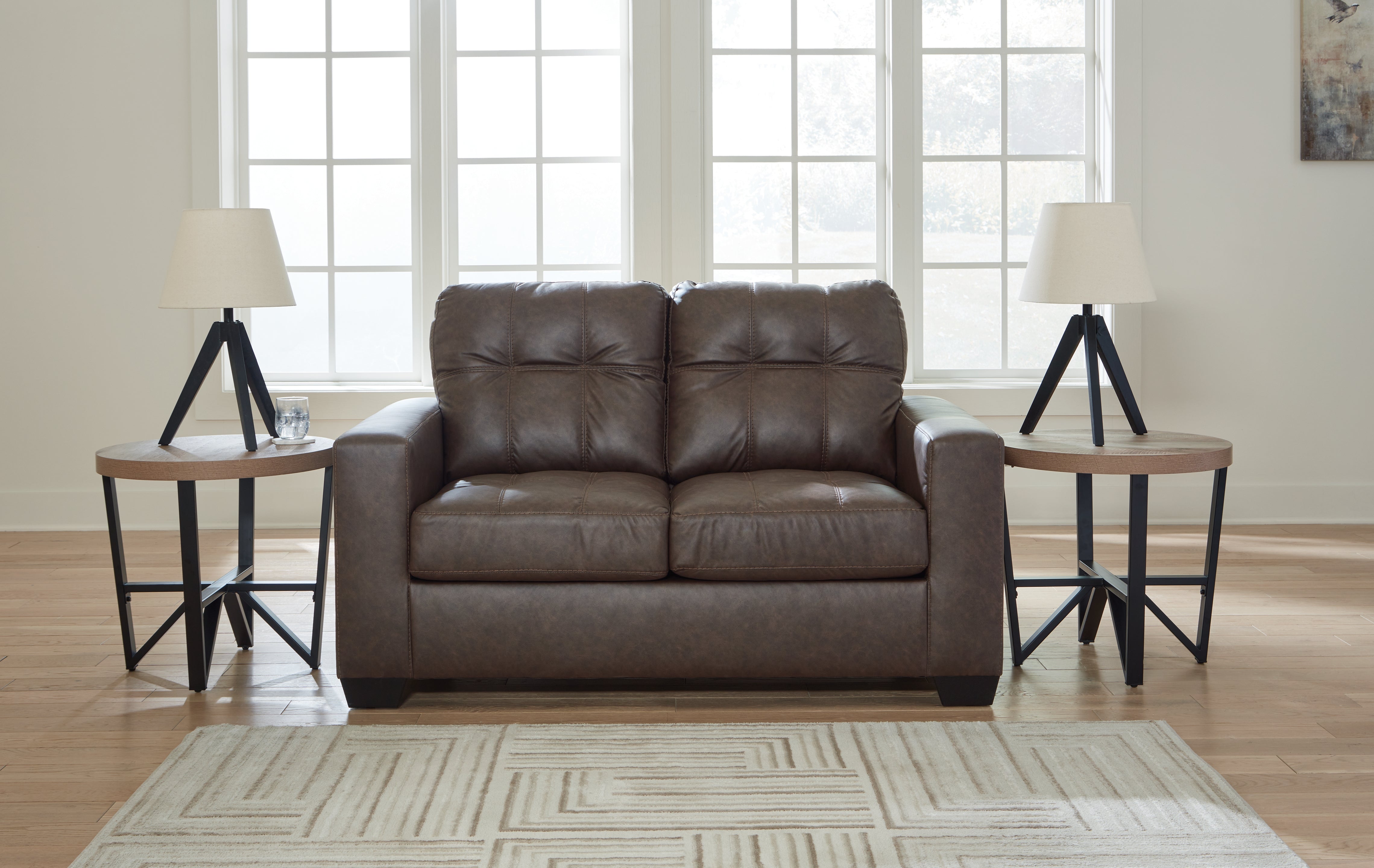 Leasing Furniture - Ashley Furniture - Barlin Mills Living Room - Loveseat / Umber - 1700335
