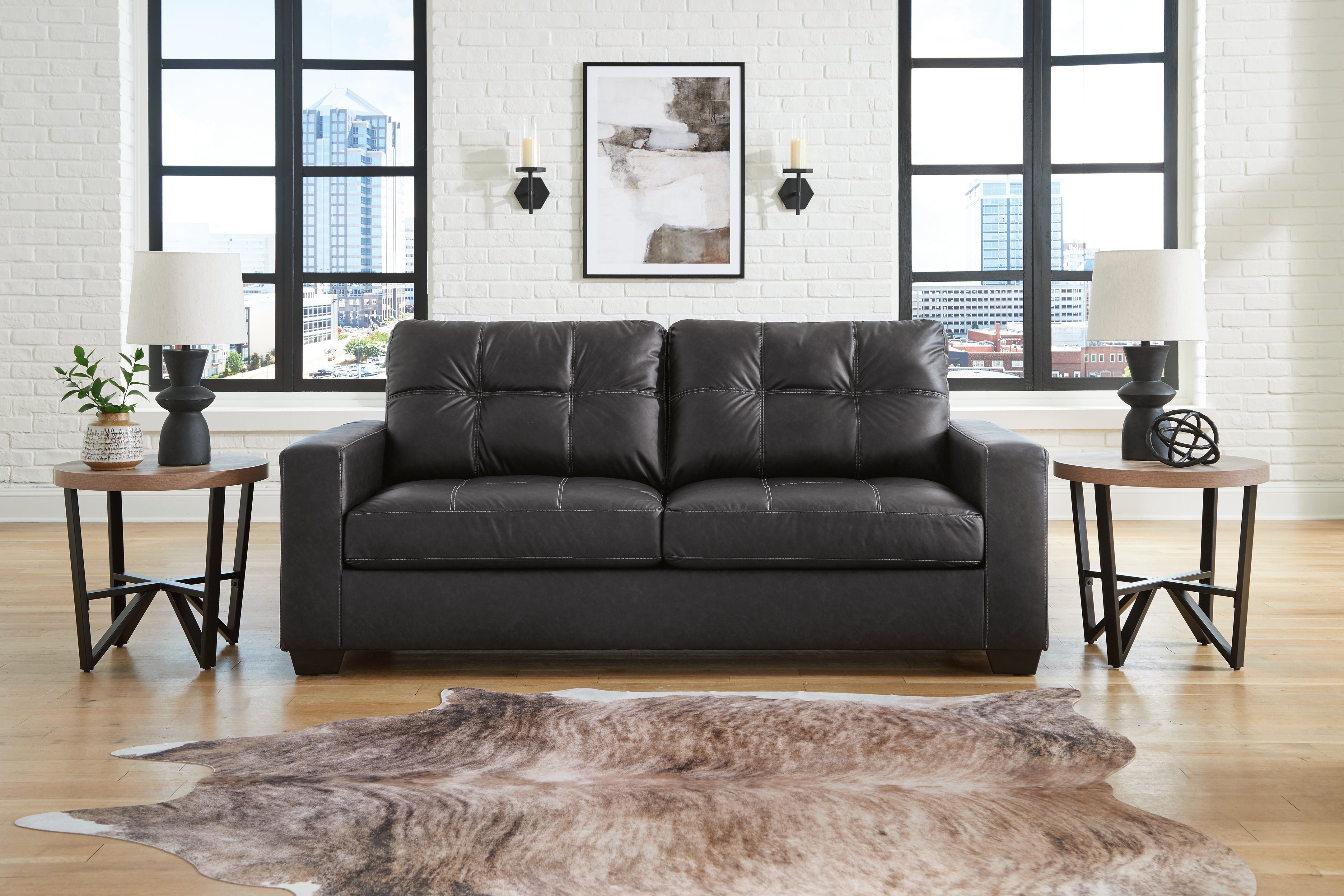 Leasing Furniture - Ashley Furniture - Barlin Mills Living Room - Sofa / Carbon - 1700438