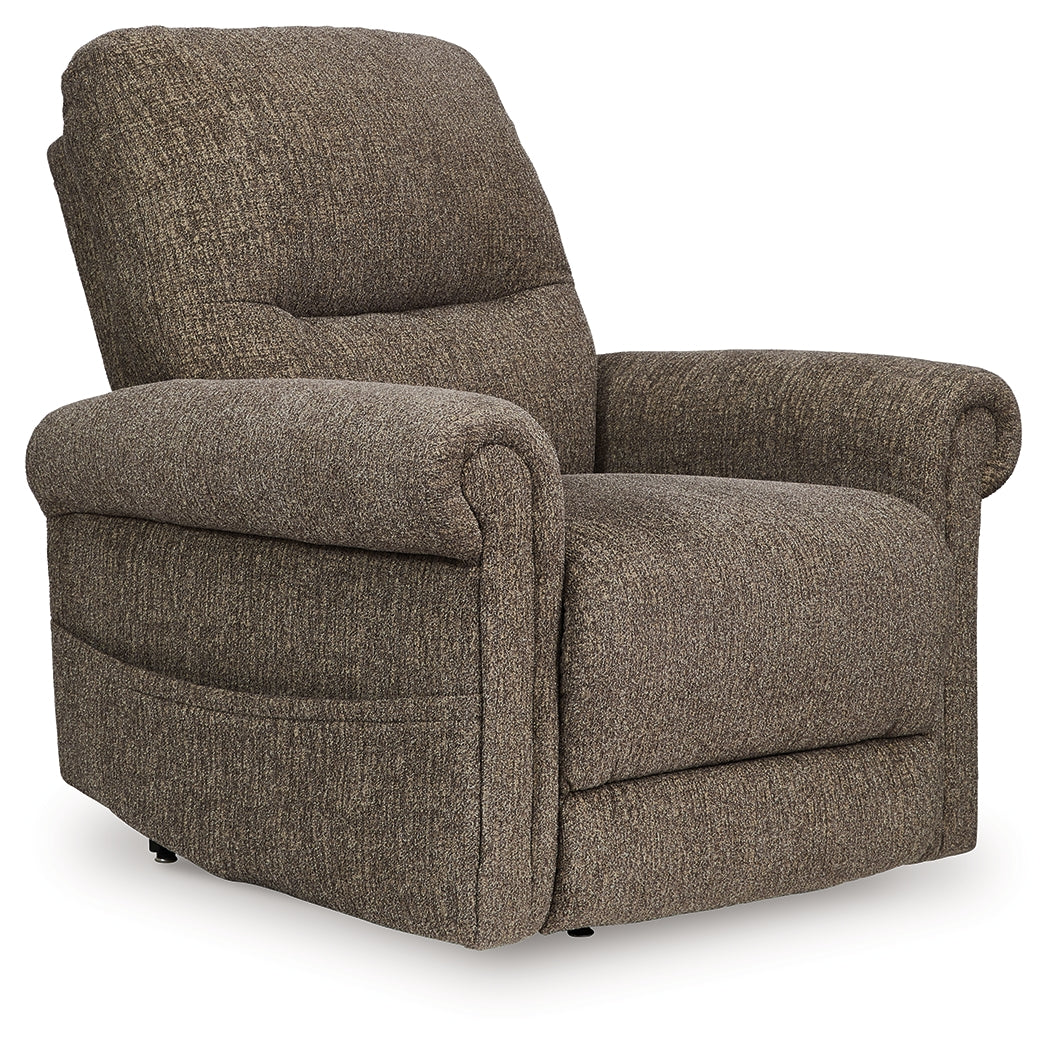 Leasing Furniture - Ashley Furniture - Aureta Living Room - Power Lift Recliner / Earth - 1790212