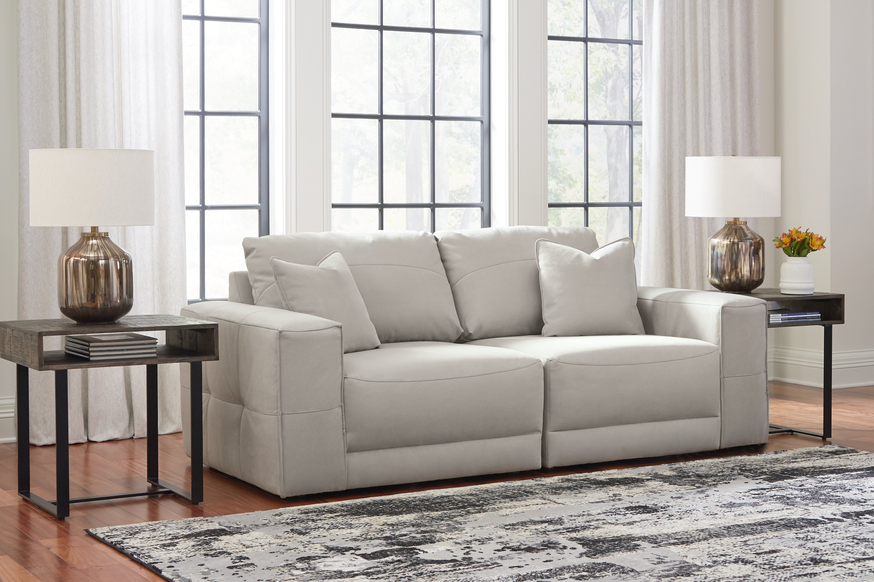 Leasing Furniture - Ashley Furniture - Next-Gen Gaucho Sectional - RAF 2-Piece Sectional Loveseat / Gray - 18304S3
