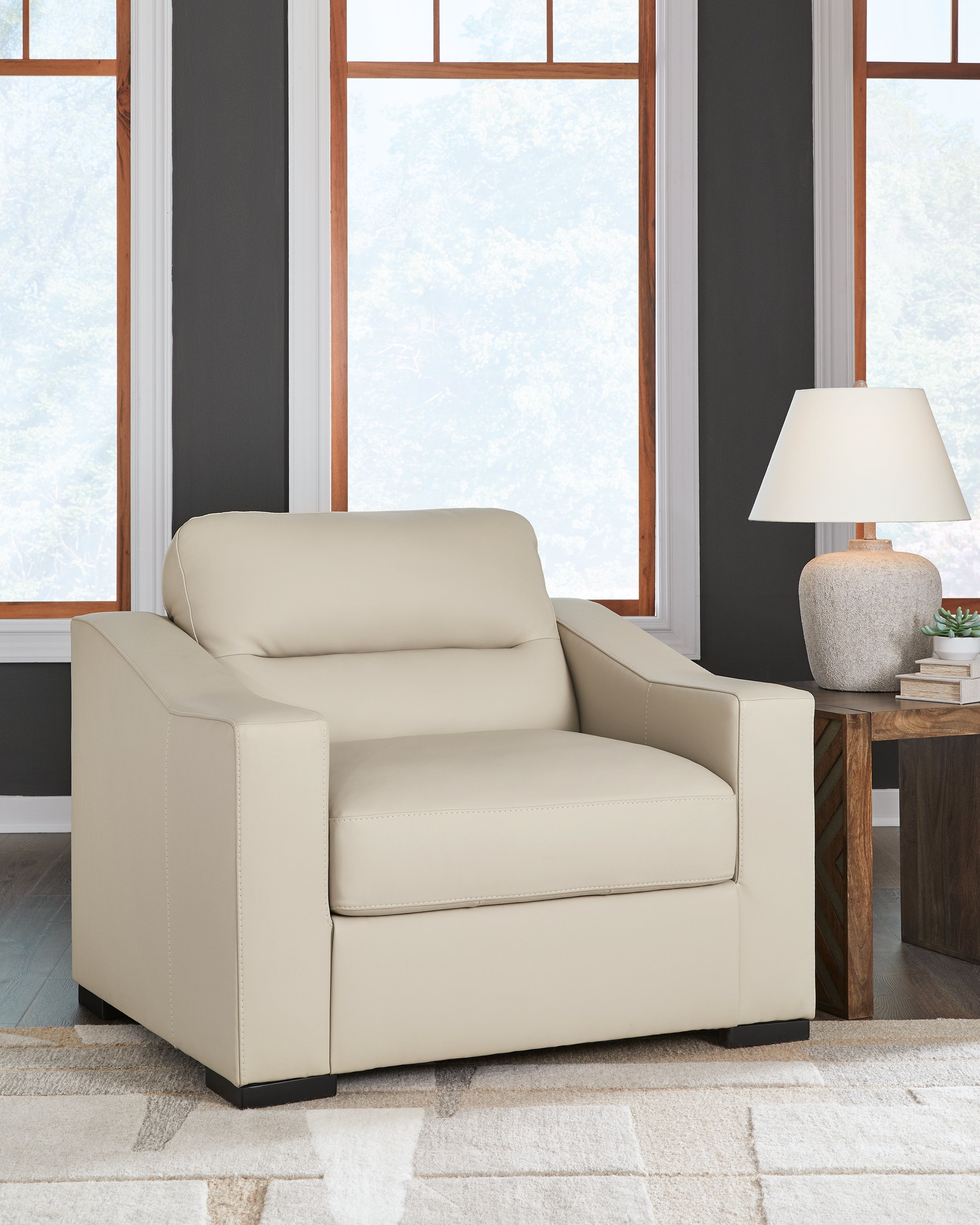 Leasing Furniture - Ashley Furniture - Treasure Trove Living Room - Chair and a Half / Almond - 1930423